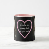 Mug Message d'amour de chien blanc dormant mignon dans (Centre)