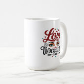 Mug Message d'amour des yeux expressifs Imprimer (Devant droit)