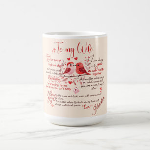 Mug Message d'amour personnalisé pour ma femme