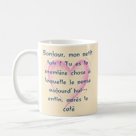 Mug message d'amour pour elle et lui (Gauche)