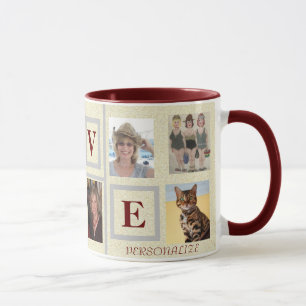 MUG MESSAGE D'AMOUR REMPLIR FACILEMENT 8 PHOTOS COLLAG