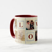 MUG MESSAGE D'AMOUR REMPLIR FACILEMENT 8 PHOTOS COLLAG (Devant gauche)
