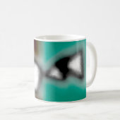 Mug Message dans une bouteille : Brown Abstrait, Turqu (Devant droit)