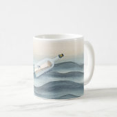 Mug Message dans une bouteille de l'océan bleu (Devant droit)