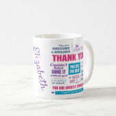 Mug Message d'appréciation du Merci personnalisé (Devant droit)