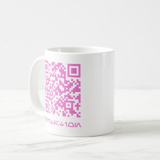 Mug Message de code QR pour HOCO date.b (Devant gauche)