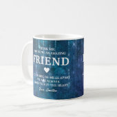 Mug Message de coeur de l'ami Merci Personnalisé (Devant gauche)