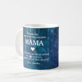 Mug Message de coeur de Mama Merci Personnalisé (Devant gauche)
