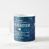 Mug Message de coeur Merci fille Personnalisé (Devant gauche)