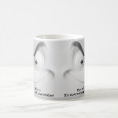 Mug Message de domination du monde, visage expressif (Centre)