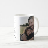 Mug Message de fête des pères de la fille Photo (Devant droit)