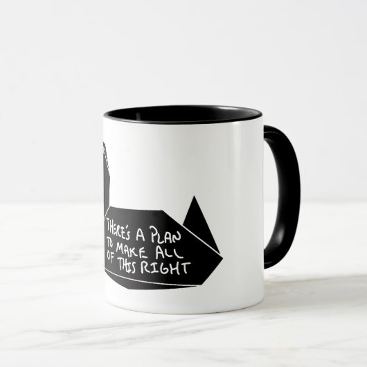 Mug Message de grue d'évasion (Devant droit)