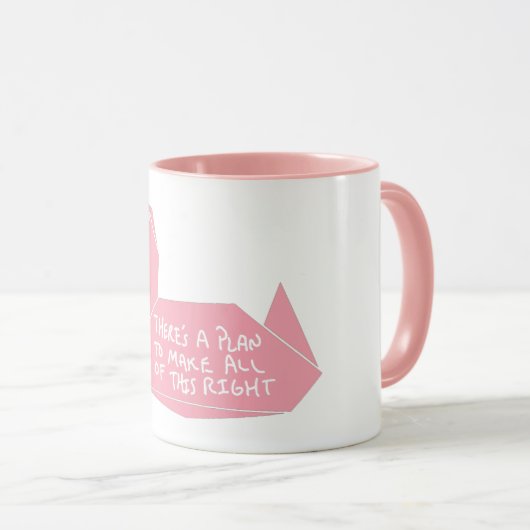 Mug Message de grue d'évasion (Devant droit)