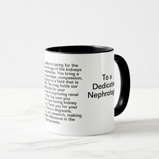 Mug Message de Merci néphrologiste (Devant droit)