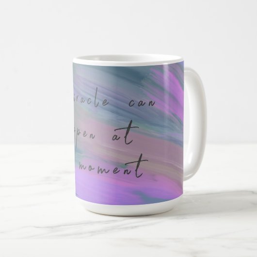 Mug Message de miracle d'art inspiré (Devant droit)