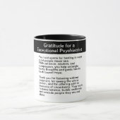 Mug Message de remerciement à un psychiatre (Centre)