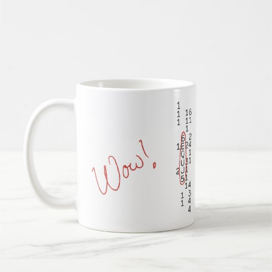 Mug Message de SETI de signal de wow (Gauche)