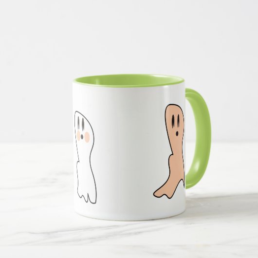 Mug Message d'Halloween du nom du hôte rétro (Devant droit)