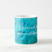 Mug Message d'inspiration de peinture d'art émeraude (Centre)