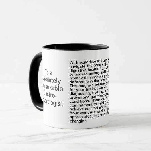 Mug Message du Merci Gastroentérologue (Devant gauche)