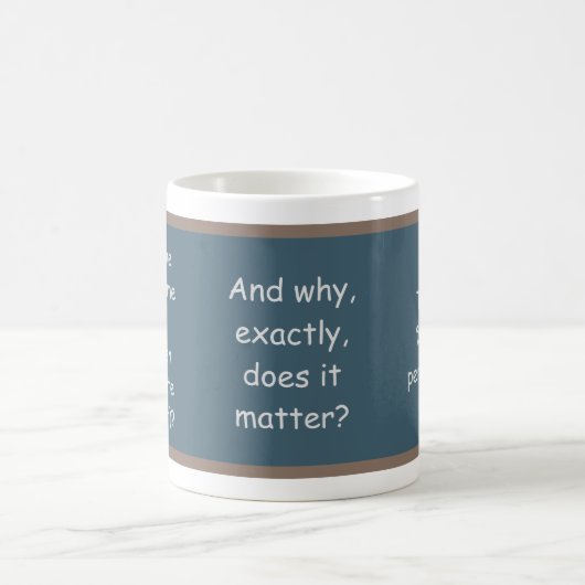 Mug Message et équation "Double Time" sur tableau noir (Centre)