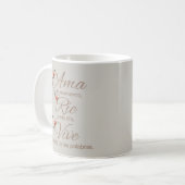Mug Message Inspirant Ama, Rie, Vive (Devant gauche)