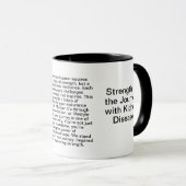Mug Message inspirant de la maladie du rein (Devant droit)