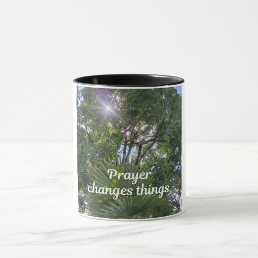 Mug Message inspirant : "La prière change les choses." (Centre)