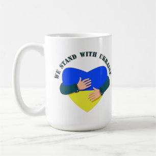 Mug Message inspirant Nous sommes avec Ukraine Coffee