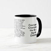 Mug Message inspirant sur le diabète (Devant droit)