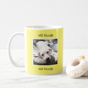 Mug Message jaune clair d'une photo