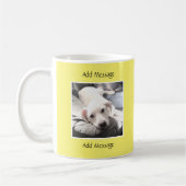 Mug Message jaune clair d'une photo (Gauche)