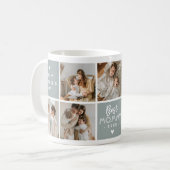Mug Message 'Meilleure Maman' Personnalisé Collage Pho (Devant gauche)