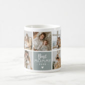 Mug Message 'Meilleure Maman' Personnalisé Collage Pho (Centre)