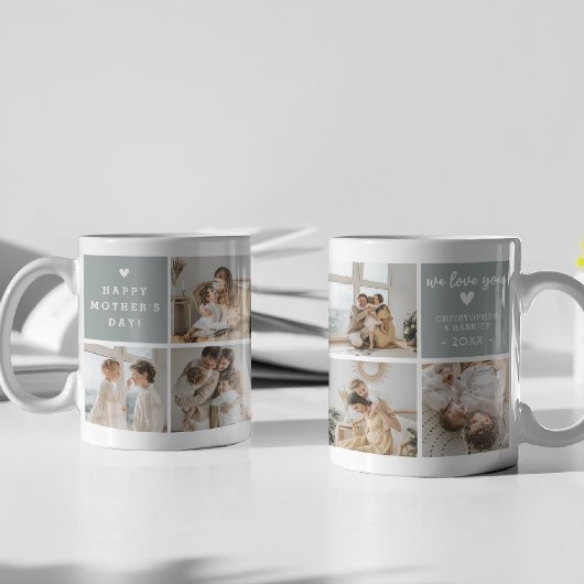 Mug Message 'Meilleure Maman' Personnalisé Collage Pho