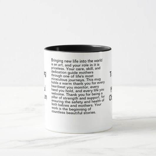 Mug Message Merci obstétricien (Centre)