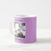 Mug Message mignon d'une photo clair violet (Devant gauche)