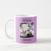 Mug Message mignon d'une photo clair violet (Gauche)