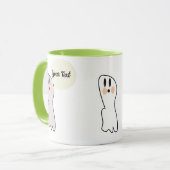 Mug Message Nom Fantôme Rétro Halloween  (Devant gauche)