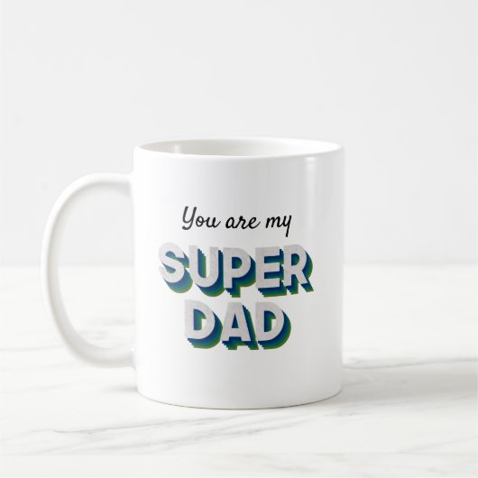 Mug Message personnalisable pour Superdad (Gauche)