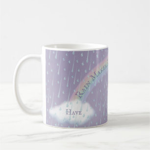 Mug Message personnalisé Arche arc-en-ciel et nuages b