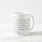 Mug Message personnalisé de sœur à frère (Devant droit)
