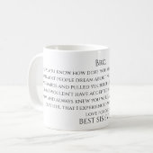 Mug Message personnalisé de sœur à frère (Devant gauche)