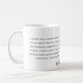 Mug Message personnalisé de sœur à frère (Gauche)