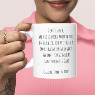 Mug Message personnalisé fleur sauvage Bonus Maman Ste