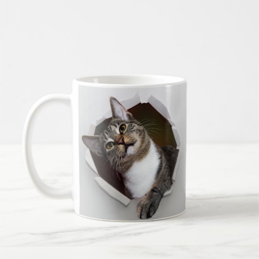 Mug Message personnalisé par chat de interruption (Gauche)