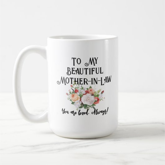 Mug Message Personnalisé pour la Belle-Mère (Gauche)
