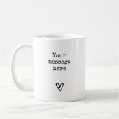 Mug Message personnalisé | Script moderne Mère Maman C (Gauche)