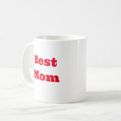 Mug Message personnalisé simple "Meilleure maman" (Devant gauche)