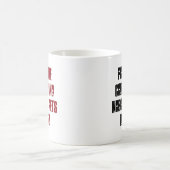 Mug Message rouge et noir drôle de typographie (Centre)